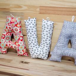 9 Euros/Letter - Cushion Letters, The Perfect Gift For A Baby - thumbnail 3