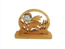 Unicorn Desk Or Shelf Clock Handmade From Cherry Wood Using A Scroll Saw By Kevskrafts - thumbnail 1