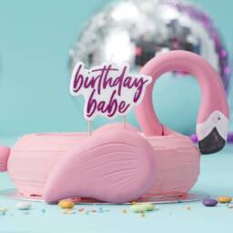 Happy Birthday Babe Candles, Party, Girls, Pink Glitter, Party Decorations, Cake Topper, Baby, Candle, Tropical, Gift - thumbnail 1