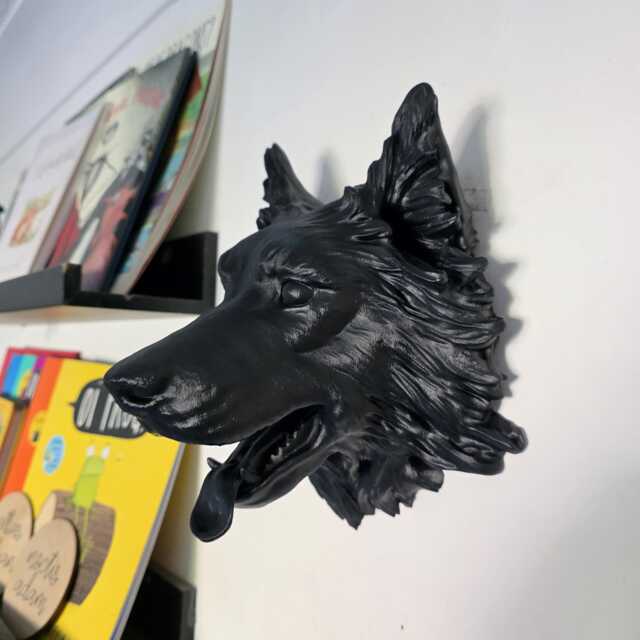 Border Collie Head Wall Mount - Animal Art Decor 3D Printed - image 1