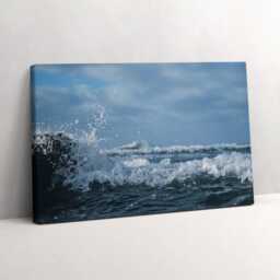 Sea Wave Photography Canvas, Wall Art Picture, Blue Decoration, Travel Canvas - thumbnail 2