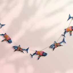Illustrated Shark Card Garland Coastal Nursery, Child's Bunting, Gift - thumbnail 2