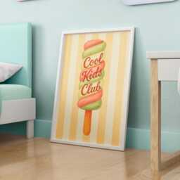 Cool Kids Club Ice Lolly Print, Watercolor Nursery Art - thumbnail 2