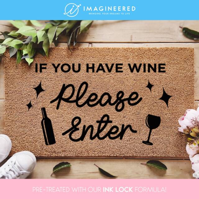 Wine Lover Gift - Mother's Day Funny Housewarming For Her Doormat Girls Night - image 1