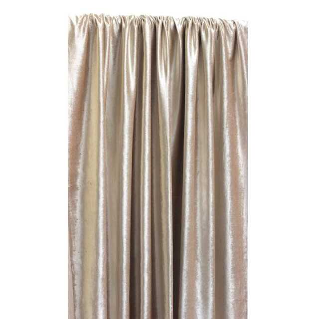 "Pearl Beige Velvet Curtain 52""x84" - image 1