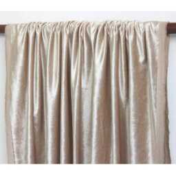"Pearl Beige Velvet Curtain 52""x84" - thumbnail 3
