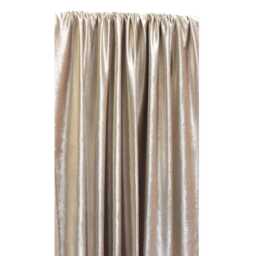 "Pearl Beige Velvet Curtain 52""x84" - thumbnail 1