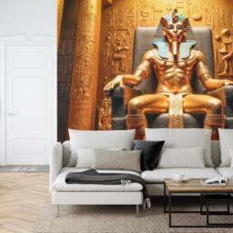Tutankhamun Golden Throne Wallpaper Mural, Peel & Stick Art Print - thumbnail 2