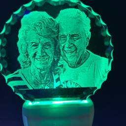 Custom Family Photo Night Light Engraved Keepsake Personalized Etched Memorial Portrait Treasured Memory Gift Heirloom Pic - thumbnail 3