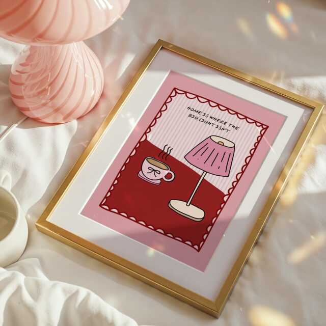 Home Is Where The Big Light Isn't Print - Homebody Wall Art - image 1