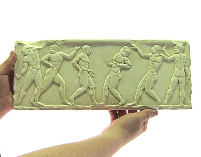 Big Relief 6 Athletes At The Gymnasium, Ca 510 Bc, Relief. Found in Keramikos From National Archaeological Museum Of Athens - image 1
