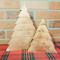 Metallic Reclaimed Wood Christmas Tree - Glam Holiday Decor - thumbnail 4