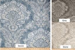 "Pair 25 Or 50"" Wide Magnolia Hamilton Rod Panels Drapes Cafe Curtains Denim Grey Stone Blue 24 48 63 72 84 96 108 120"