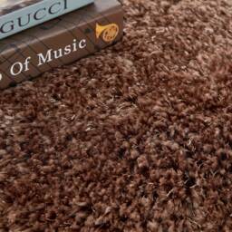 New Mocha Brown Thick Silky Soft Shag Pile Rug Modern Luxurious High Quality Mats - thumbnail 2