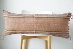 Brown Dot Block Print Mudcloth Hmong Pillow Case - thumbnail 1