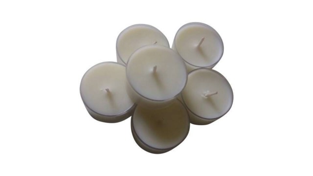 Handmade Coconut Wax Tea Light Candles Unscented, Dye-Free, Organic - image 1