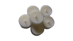 Handmade Coconut Wax Tea Light Candles Unscented, Dye-Free, Organic - thumbnail 1