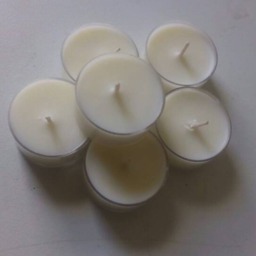 Handmade Coconut Wax Tea Light Candles Unscented, Dye-Free, Organic - thumbnail 2