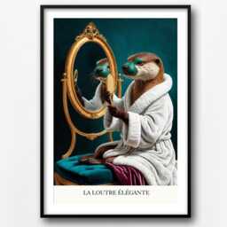 Renaissance Animal Bathroom Art Prints Capybara, Otter, Badger Trio Wall Decor - thumbnail 4