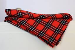 African Maasai Shuka Blanket - Red Plaid Acrylic Throw