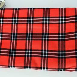 African Maasai Shuka Blanket - Red Plaid Acrylic Throw - thumbnail 2