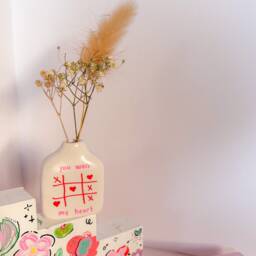 Lovers Tiny Vase/Bud Vase You Won My Heart Lovely Gift Xoxo Valentine's Day For Mini Love - thumbnail 2
