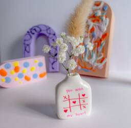 Lovers Tiny Vase/Bud Vase You Won My Heart Lovely Gift Xoxo Valentine's Day For Mini Love - thumbnail 1
