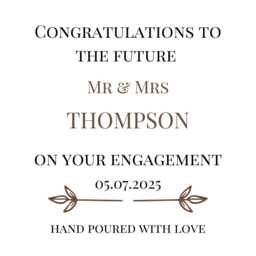Mr & Mrs Engagement Candle Gift Set Couple Box Card Ring Print A - thumbnail 4