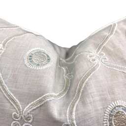 Colefax & Fowler Hayward Luxury Designer Embroidered Geometric Neutral Cushion Pillow Cover - thumbnail 2