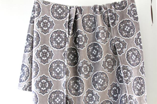 Large Youth Blanket. Adult Minky Gray Meddalions. Faux Fur Throw. Dream Custom Home Decor. Gift For Her - image 1