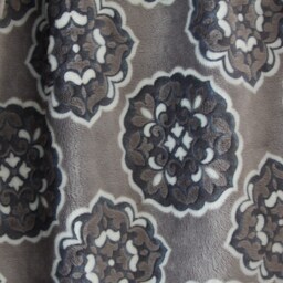 Large Youth Blanket. Adult Minky Gray Meddalions. Faux Fur Throw. Dream Custom Home Decor. Gift For Her - thumbnail 2