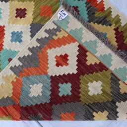 3x9 Chubi Stunning Maimana New Runner Rug, Flatweave Oriental Afghan Handmade Kilim Turkmen Hallway Rug - thumbnail 4