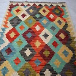 3x9 Chubi Stunning Maimana New Runner Rug, Flatweave Oriental Afghan Handmade Kilim Turkmen Hallway Rug - thumbnail 2
