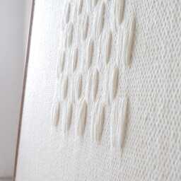 Large Framed Tapestry - Elegant Minimalist Woven Wall Art Japandi Decor Boho Hanging Handwoven Ii Square - thumbnail 2