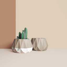 3D Printed Cactus, Succulent Planters, Interior Plant Pots, Mid Century Eco-Friendly Gift Idea For Home, Large Planter Pot - thumbnail 2