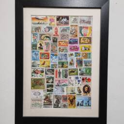 West Africa Themed Vintage Stamp Collection in Photo Frame - thumbnail 2