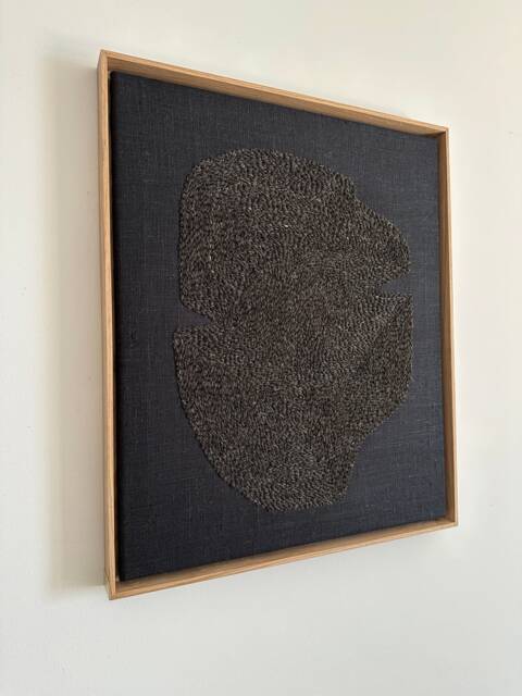 Modern Textile/Neutral Hand/Tufted Wall Hanging Decor/Japandi Tapestry/Original Artwork/Minimal Art - image 1