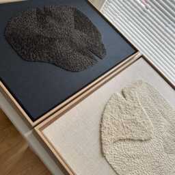 Modern Textile/Neutral Hand/Tufted Wall Hanging Decor/Japandi Tapestry/Original Artwork/Minimal Art - thumbnail 4
