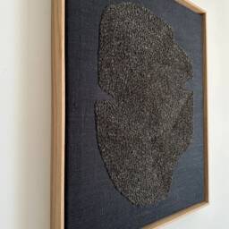 Modern Textile/Neutral Hand/Tufted Wall Hanging Decor/Japandi Tapestry/Original Artwork/Minimal Art - thumbnail 2