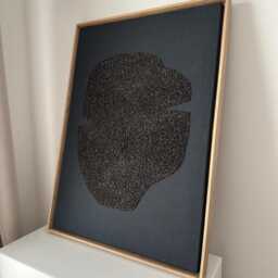 Modern Textile/Neutral Hand/Tufted Wall Hanging Decor/Japandi Tapestry/Original Artwork/Minimal Art - thumbnail 3