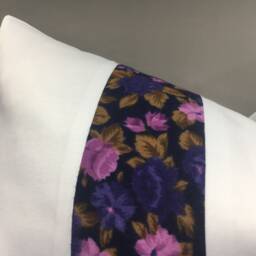 Floral Ikat Pillow Cover, Hand-Dyed Silk Blend, 16x24 - thumbnail 2