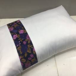 Floral Ikat Pillow Cover, Hand-Dyed Silk Blend, 16x24 - thumbnail 4