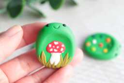 Green Polymer Clay Worry Stone With Anxiety Relief Fidget Buddy