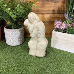 Stone Garden Modern Loving Couple Abstract Art Statue Ornament - thumbnail 2
