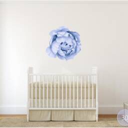 Blue Peony #11 Removable Fabric Wall Decal Individual Blooming Peonies Baby Girl Room Nursery Decor - Customize Your Own Sticker Set - thumbnail 2