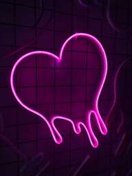 Dripping Heart Neon Sign - Pink Decor Bedroom Bleeding Heart Neon Custom Light Wedding Sign - thumbnail 1