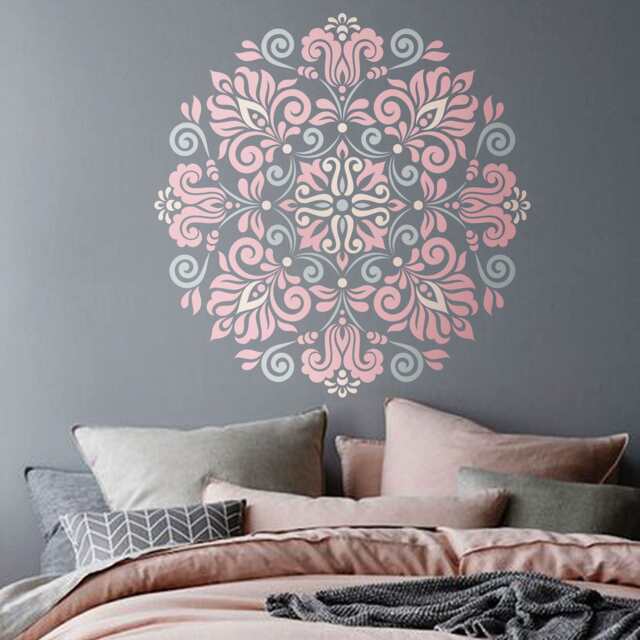 Mandala Stencil Tribal Pattern For Diy Wall Decor Modern Home Decorative Stencils Wall Art Yoga Studio Bedroom Flower Decor #s001 - image 1