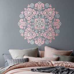 Mandala Stencil Tribal Pattern For Diy Wall Decor Modern Home Decorative Stencils Wall Art Yoga Studio Bedroom Flower Decor #s001 - thumbnail 1