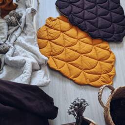 Pinecone Play Mat From Natural Linen - 16 Colours Available Baby Playmat - thumbnail 3