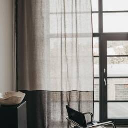 Grey Linen Curtains - Curtains For Living Room Custom Size Kitchen - thumbnail 2